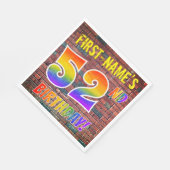 Graffiti Rainbow Look 52ND GEBURTSTAG! + INDIVIDUE Serviette (Ecke)