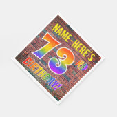 Graffiti Rainbow Look 73RD GEBURTSTAG! + INDIVIDUE Serviette (Ecke)