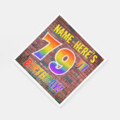 Graffiti Rainbow Look 79. GEBURTSTAG! + INDIVIDUEL Serviette (Ecke)