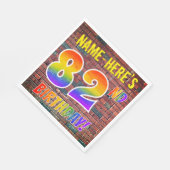 Graffiti Rainbow Look 82ND GEBURTSTAG! + INDIVIDUE Serviette (Ecke)