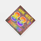 Graffiti Rainbow Look 83RD GEBURTSTAG! + INDIVIDUE Serviette (Ecke)