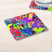Graffiti Rechteckiger Pappuntersetzer (angewinkelt)