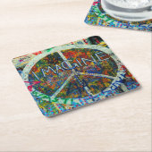 Graffiti Rechteckiger Pappuntersetzer (angewinkelt)