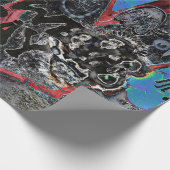 Graffiti Red Black Letters Urban Street Wall Art Geschenkpapier (Ecke)