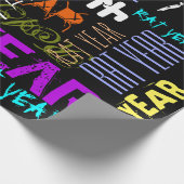 Graffiti reden das Wiederholen von Ratten-Jahr Geschenkpapier (Ecke)