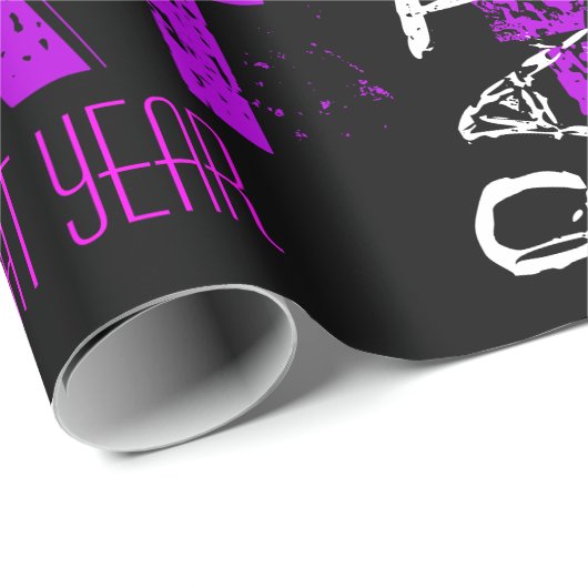 Graffiti reden das Wiederholen von Ratten-Jahr Geschenkpapier (Rolleneckpunkt)