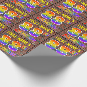 Graffiti Regenbogen Look 88. GEBURTSTAG! & Benutze Geschenkpapier