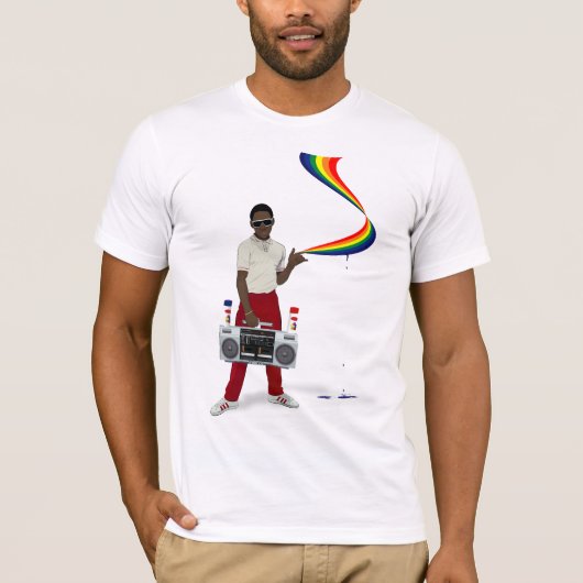 Graffiti-Regenbogen T-Shirt (Vorderseite)