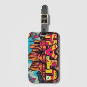 Graffiti-Reise nach Utau Gepäckanhänger (Vorderseite Vertikal)