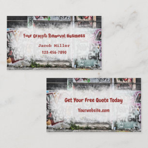 Graffiti Removal Services Kreativ Cool einzigartig Visitenkarte