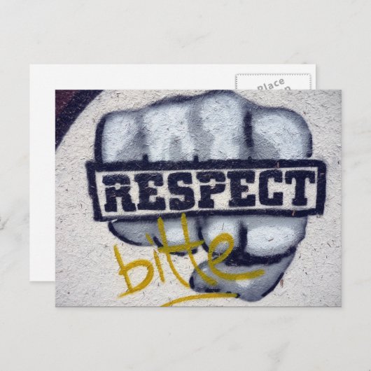 Graffiti-Respekt Postkarte (Vorne/Hinten)