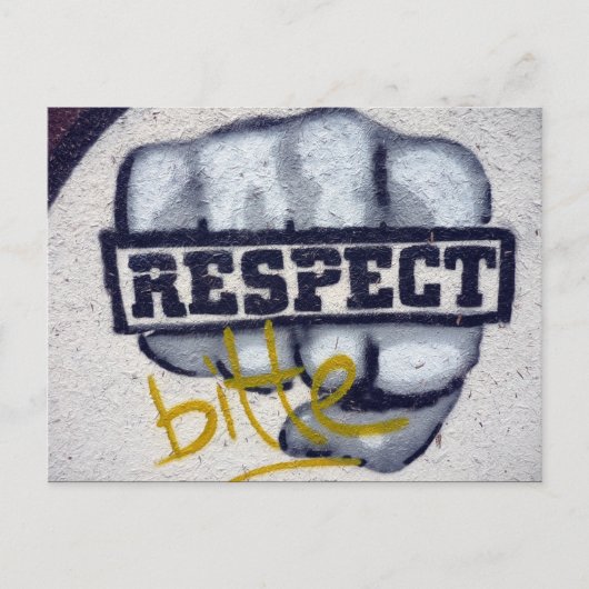 Graffiti-Respekt Postkarte (Vorderseite)