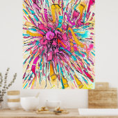 Graffiti-Robot-Explosion Poster (Küche)