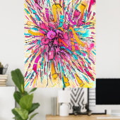 Graffiti-Robot-Explosion Poster (Heimbüro)