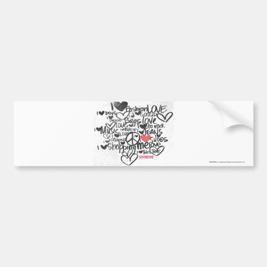 Graffiti-Rosa Autoaufkleber (Vorne)