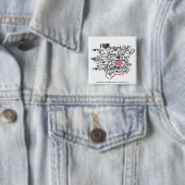 Graffiti-Rosa Button (Beispiel)