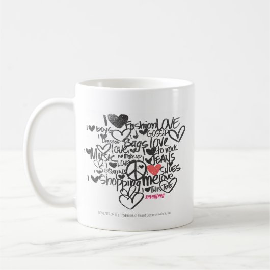 Graffiti-Rosa Kaffeetasse (Links)