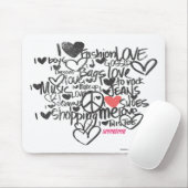 Graffiti-Rosa Mousepad (Mit Mouse)