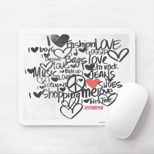 Graffiti-Rosa Mousepad (Mit Mouse)