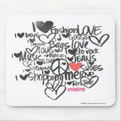 Graffiti-Rosa Mousepad (Vorne)