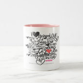 Graffiti-Rosa Zweifarbige Tasse (Mittel)