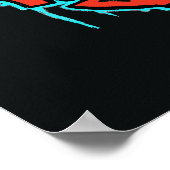 GRAFFITI-Rot/Blau-SplangleMASSIVE LOGO-Druck/Plaka Poster (Ecke)