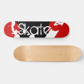 Graffiti-rotes, schwarzes u. weißes skateboard (Horizontal)
