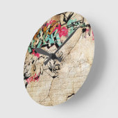 Graffiti Runde Wanduhr (Winkel)