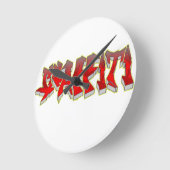 Graffiti Runde Wanduhr (Winkel)