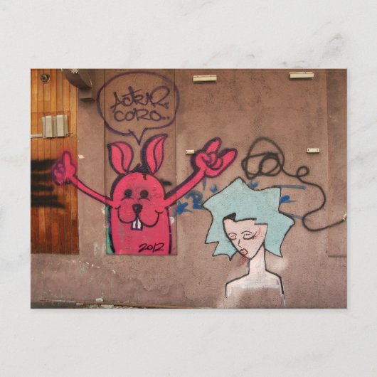 Graffiti, San Juan, Puerto Rico Postkarte (Vorderseite)