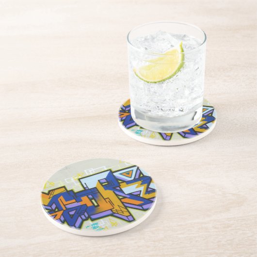 Graffiti Sandstein Untersetzer (Seite)