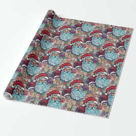Graffiti Santa Christmas Wrapping Paper Geschenkpapier