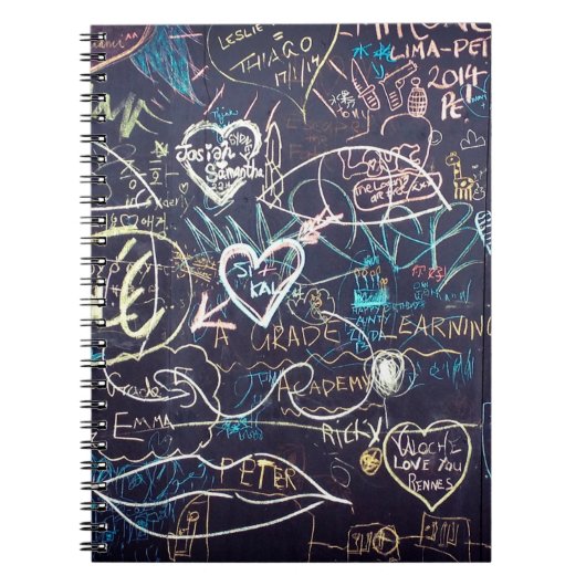 Graffiti Schalkboard Liebe Notizblock (Vorderseite)