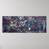 Graffiti Schalkboard Liebe Poster (Vorne)