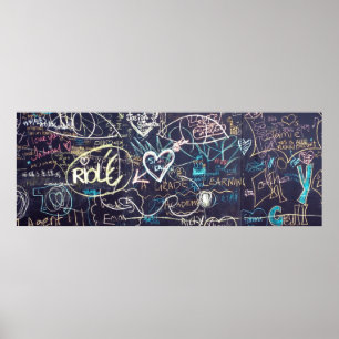 Graffiti Schalkboard Liebe Poster