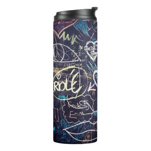 Graffiti Schalkboard Liebe Thermosbecher (Nach links gedreht)