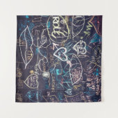 Graffiti Schalkboard Liebe Wandteppich (Vorderseite (Horizontal))