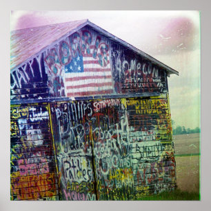 Graffiti Scheune Poster
