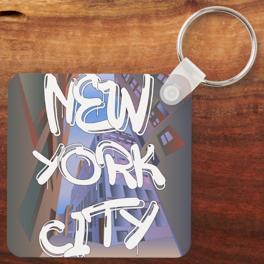 Graffiti-Schlüsselanhänger in New York Schlüsselanhänger (Rückseite)