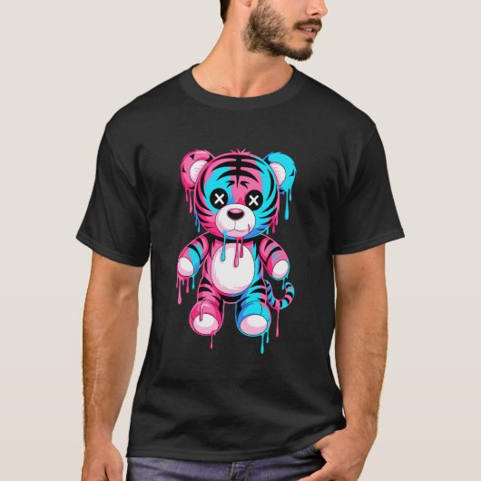 Graffiti-Schmelzkunst-Tiger-Tiger T-Shirt (Vorderseite)