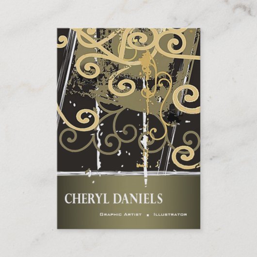 Graffiti-Schmutz-Grafiker-Illustrator Visitenkarte (Vorderseite)