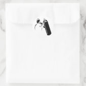 Graffiti-Schreiber mit Spritzdose Runder Aufkleber (Tasche)