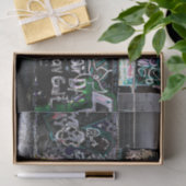 Graffiti Schwarz-weiß Grunge Urban Street Kunst Seidenpapier (Geschenk)