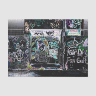 Graffiti Schwarz-weiß Grunge Urban Street Kunst Seidenpapier