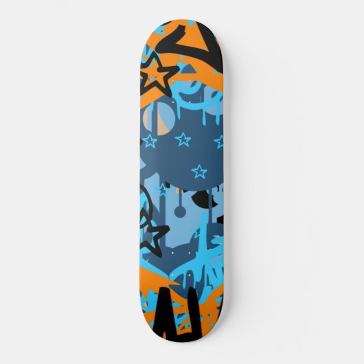 Graffiti Scribbles Skateboard (Vorderseite)