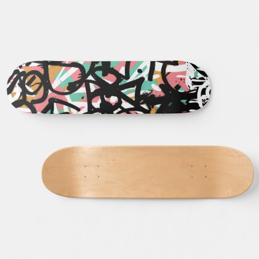 Graffiti Scribbles Skateboard (Horizontal)