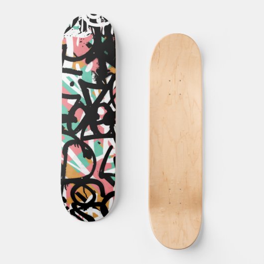 Graffiti Scribbles Skateboard (Vorderseite)