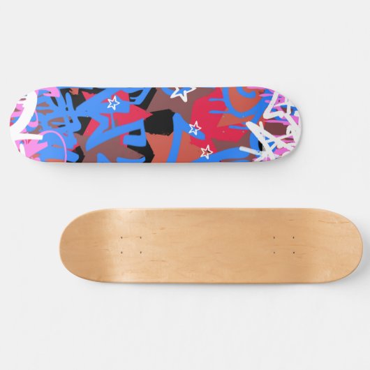 Graffiti Scribbles Skateboard (Horizontal)