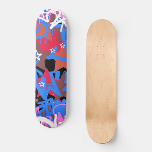 Graffiti Scribbles Skateboard (Vorderseite)