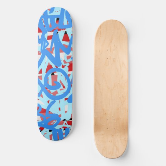 Graffiti Scribbles Skateboard (Vorderseite)